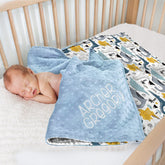 Lofaris Cute Herbivorous Dinosaur Minky Baby Blanket For Boys